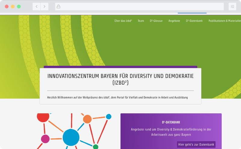 Screenshot der Website izbd2.de